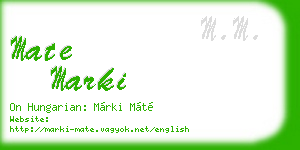 mate marki business card